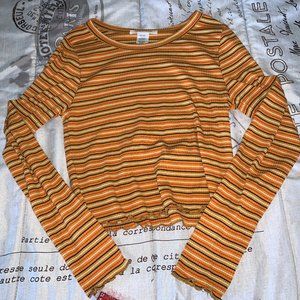 Caution to the Wind Crop Long Sleeve Sweater